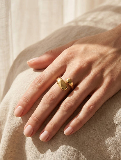 Bague croisée - Or - 1