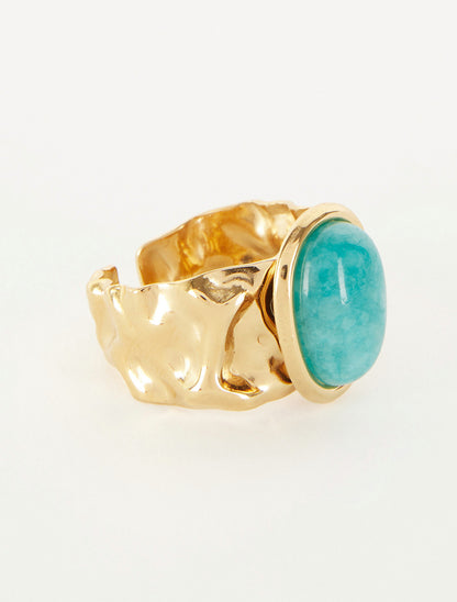 Bague stylisée ornée d&