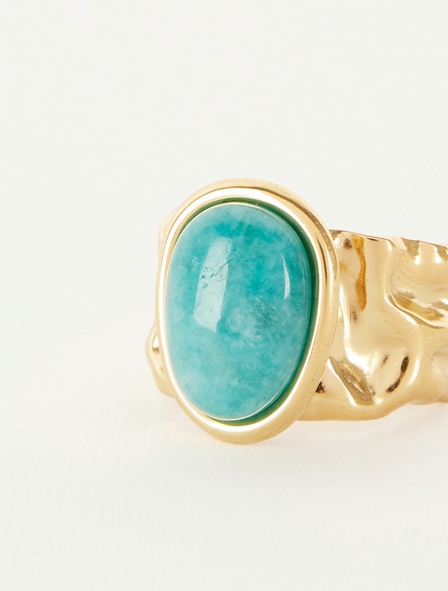 Bague stylisée ornée d&