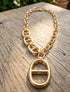 Collier en maille à pendentif stylisé - Or - 1