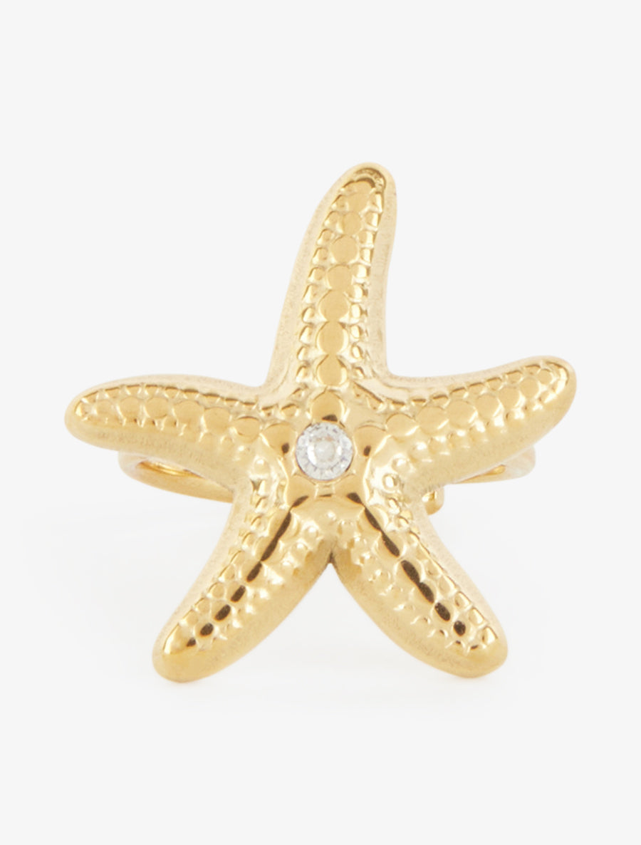 Bague étoile de mer à strass - Or - 3