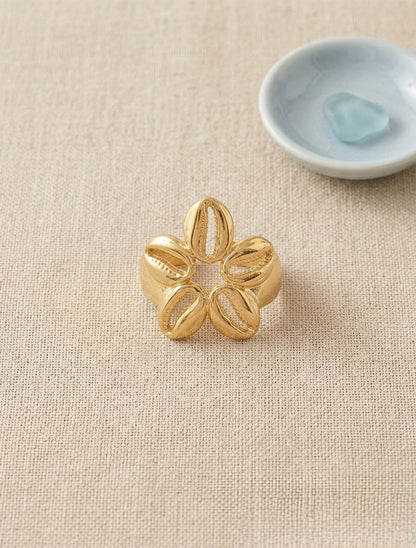 Bague ajustable coquillages - Or - 1