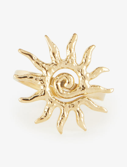 Bague soleil ajustable - Or - 3