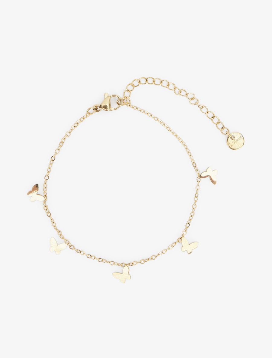 Bracelet à charms papillons - Or - 2