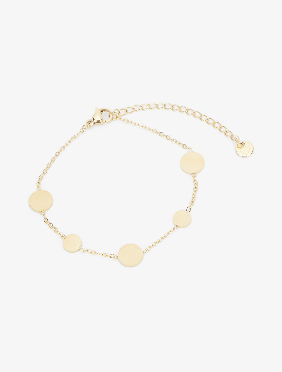 Bracelet à charms ronds - Or - 2