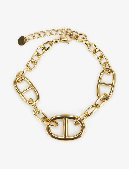 Bracelet en chaîne épaisse style marin - Or - 2