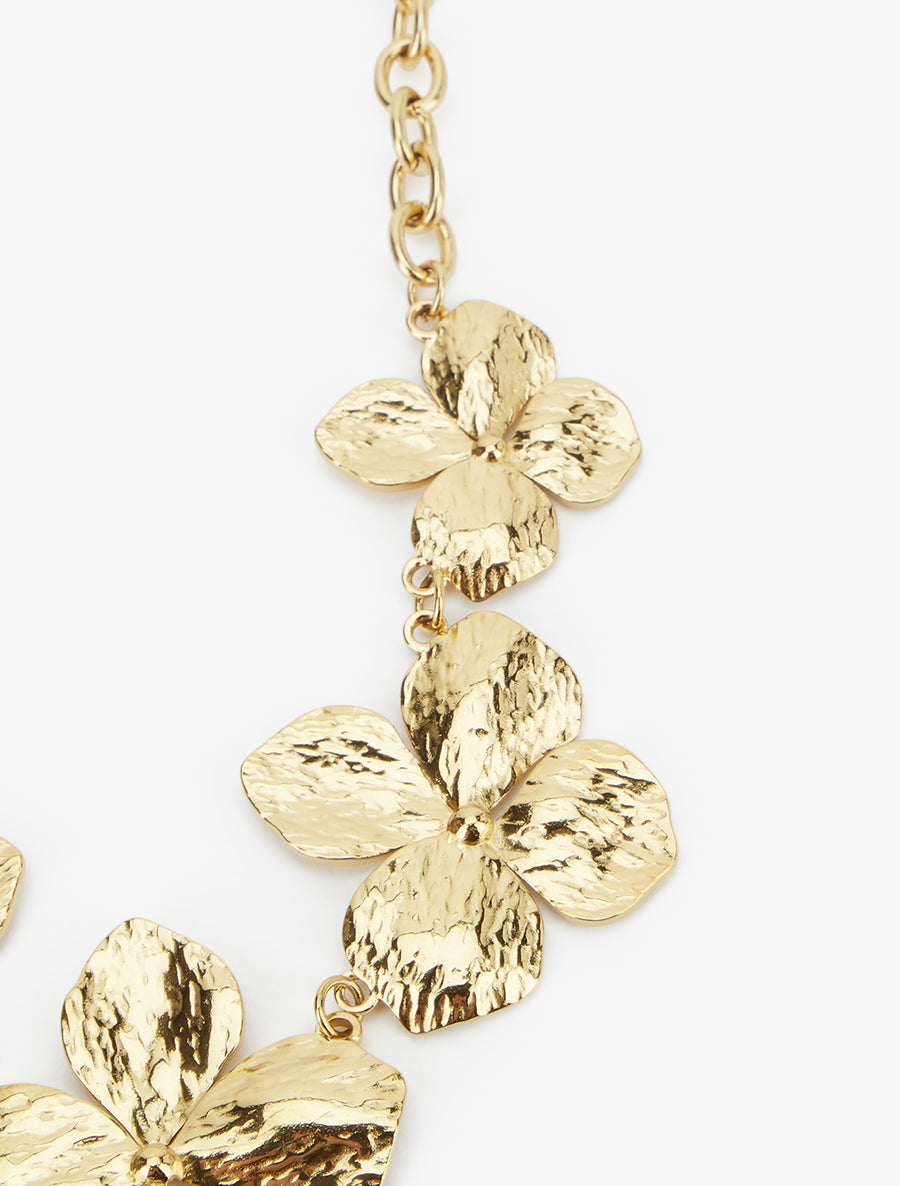 Collier grandes fleurs - Or - 3