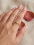 Bague Taille ajustable à étoiles strassées - Or - 1