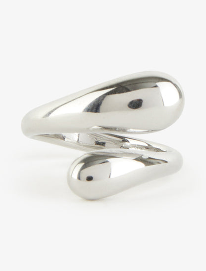 Bague style gouttes entralacées - Argent - 3