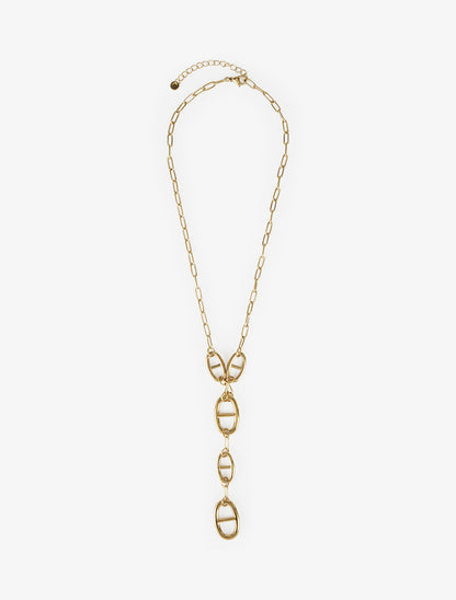 Collier en Y à pendentif maillons marins - Or - 2