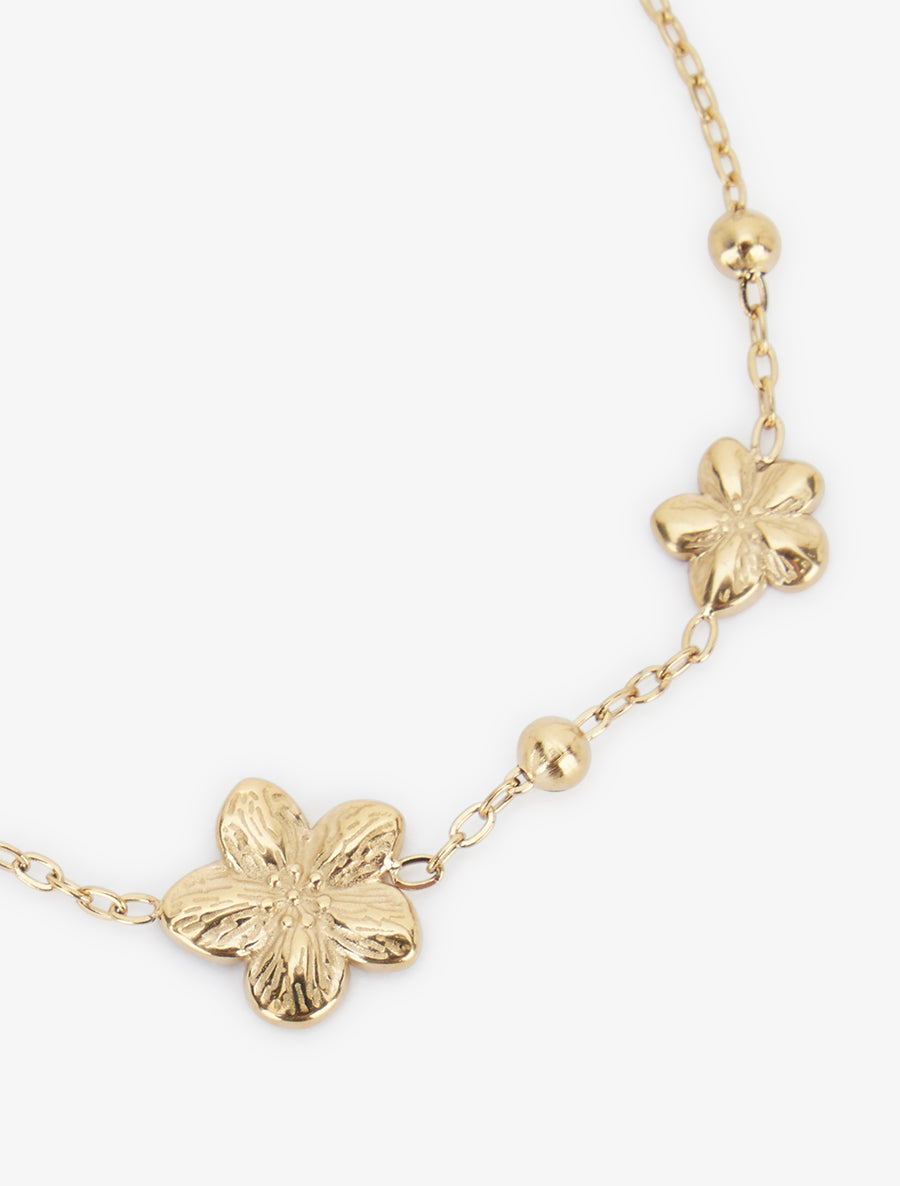 Bracelet trois fleurs - Or - 3