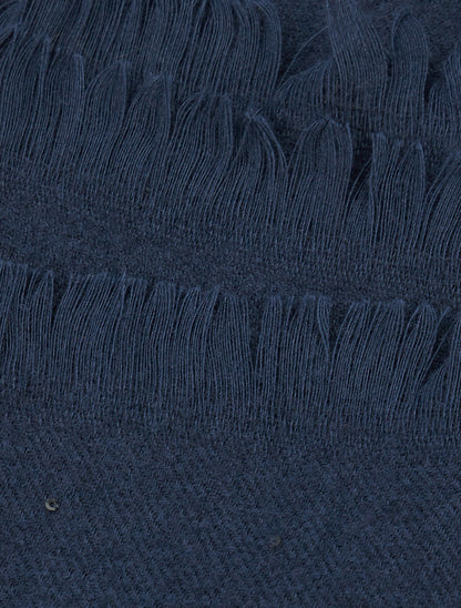 Echarpe coton mélangé à sequins - Marine - 3