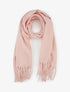 Echarpe uni à franges - Rose - 1
