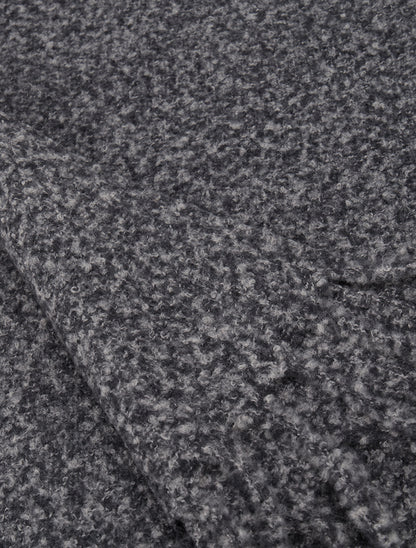 Echarpe uni à franges - Gris foncé - 3