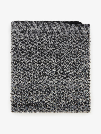 Châle triangulaire en maille bouclée - Noir - 2