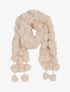 Echarpe en pompons en fausse fourrure - Beige - 4