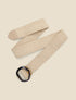 Ceinture style raphia à boucle imprimée - Taupe - 1