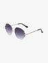 Lunettes ovales oversize - Or - 2