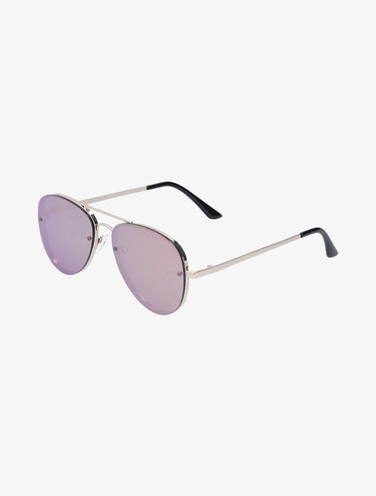 Lunettes de soleil aviateur oversize - Rose - 1