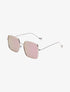 Lunettes de soleil carrées oversize - Rose/or - 1
