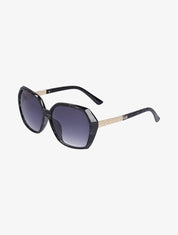 Lunettes octogonales oversize - Noir/or - 1