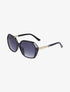 Lunettes octogonales oversize - Noir/or - 1