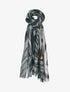 Foulard à imprimé lignes abstraites irisées - Noir - 3