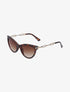 Lunettes cat eye à branches style chaîne - Léopard - 1