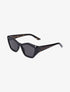 Lunette cat eye à monture texturée - Noir/léopard - 1