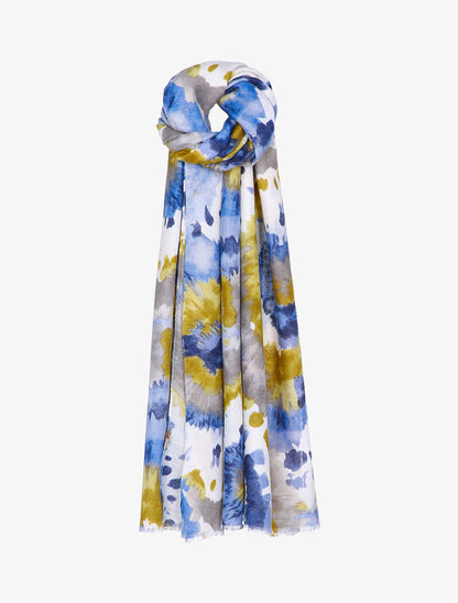 Foulard à imprimé tie and dye - Bleu - 3