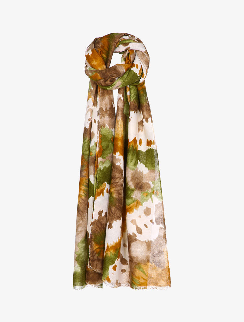 Foulard à imprimé tie and dye - Marron - 3