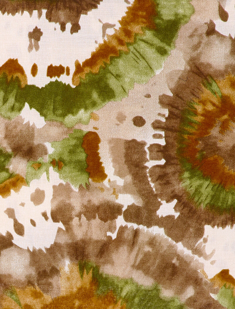 Foulard à imprimé tie and dye - Marron - 2