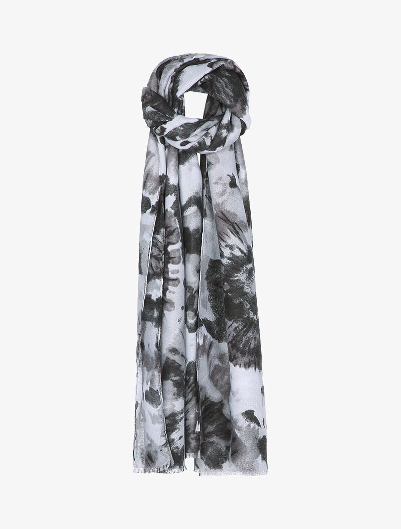 Foulard à imprimé tie and dye - Gris foncé - 3