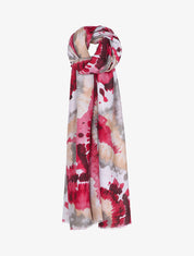 Foulard à imprimé tie and dye - Rouge - 1