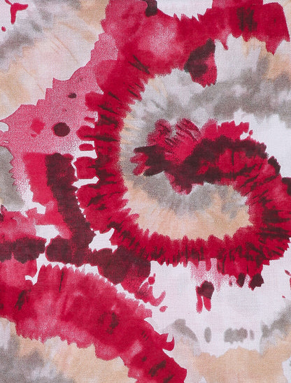Foulard à imprimé tie and dye - Rouge - 2