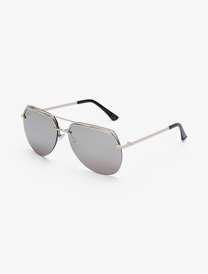 Lunettes de soleil aviateurs effet miroir - Doré - 1