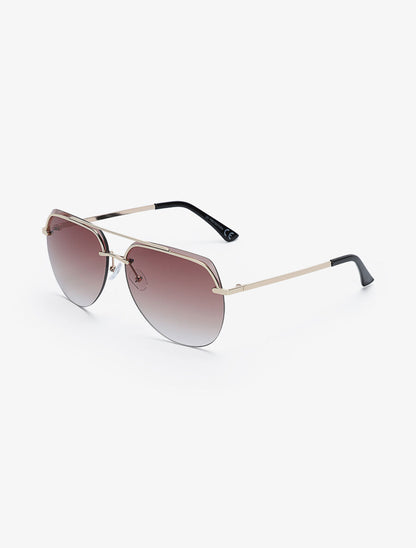 Lunettes de soleil aviateurs - Marron - 2