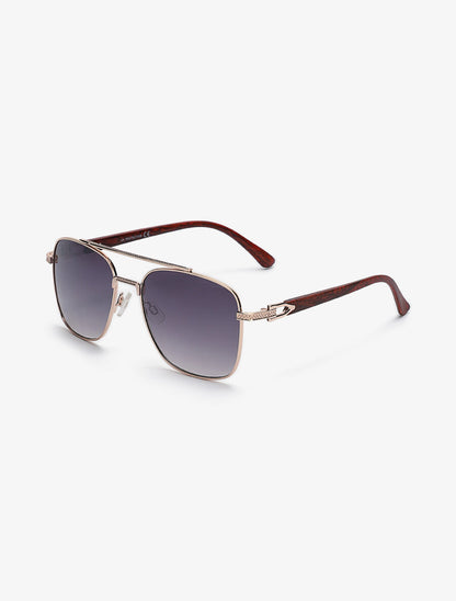 Lunettes de soleil aviateurs à double ponts - Camel/or - 2