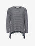 Top ample rayures irisées - Noir - 5