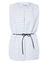 Gilet fausse fourrure sans manche - Blanc - 1