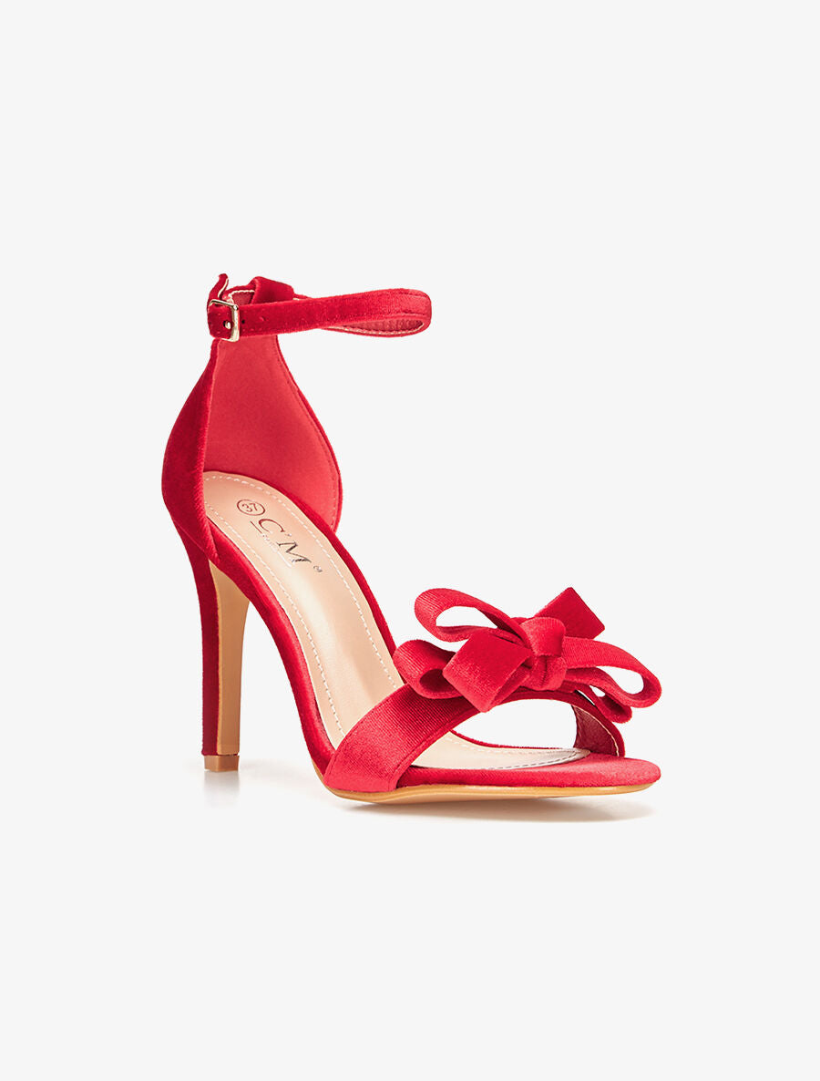 Peep-toes gros noeud - rouge - 2
