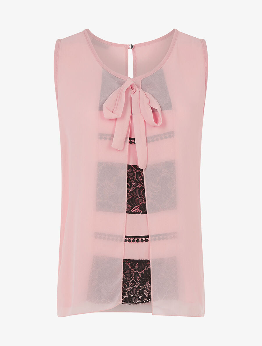 Top en voile trompe l&