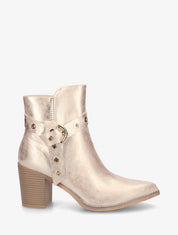 Bottines nacrées à sangles - Or - 1