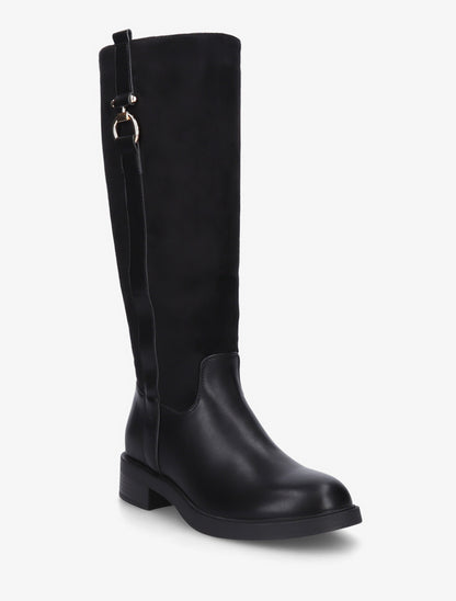Bottes cavalière à boucle bijou - Noir - 2