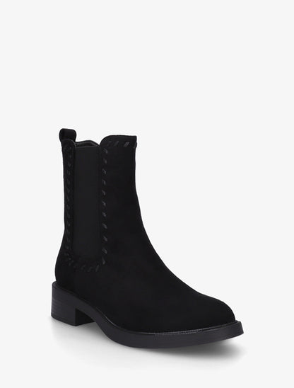 Bottines style chelsea en suédine - Noir - 2
