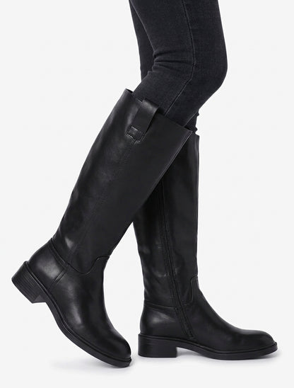 Reitstiefel aus Kunstleder - Schwarz