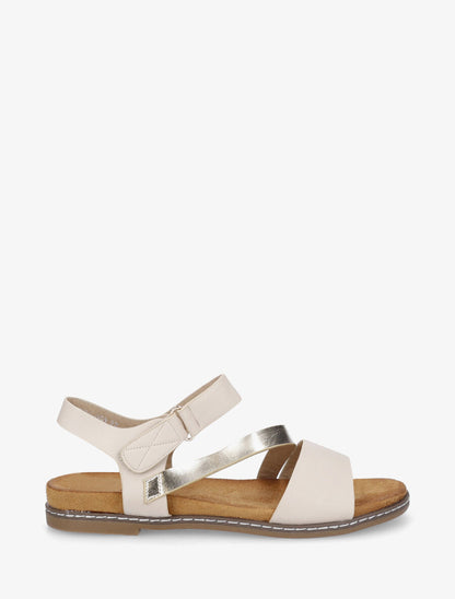Nu-pieds irisés en simili - Beige - 5