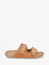 Mules en simili à double brides - Camel - 5