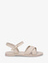 Nu-pieds croisés en simili - Beige - 1