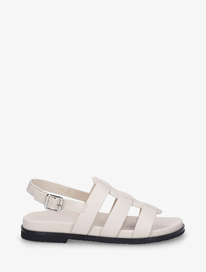 Nu-pieds style spartiates - Beige - 5